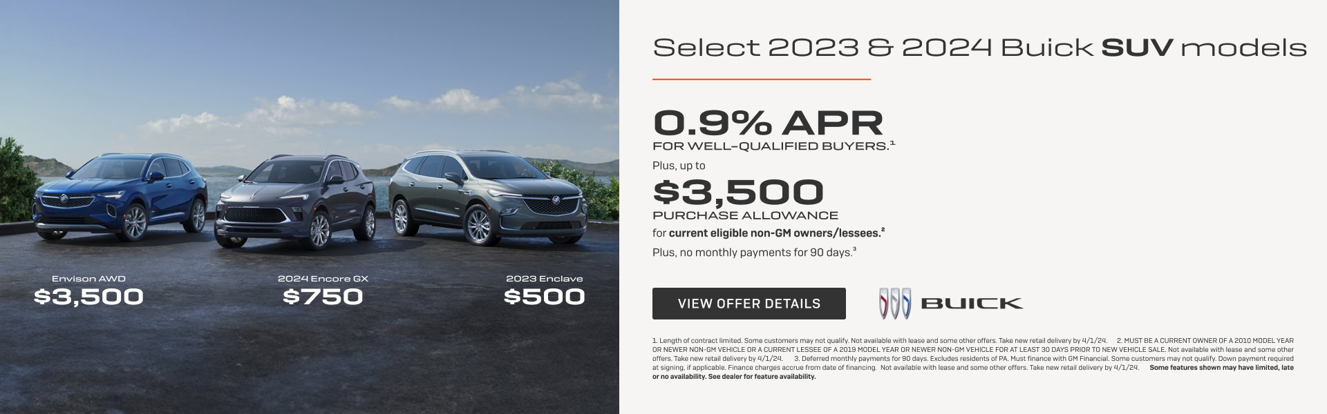 0.9% APR
FOR WELL-QUALIFIED BUYERS.1

Plus, up to $3,500 PURCHASE ALLOWANCE for current eligible ...