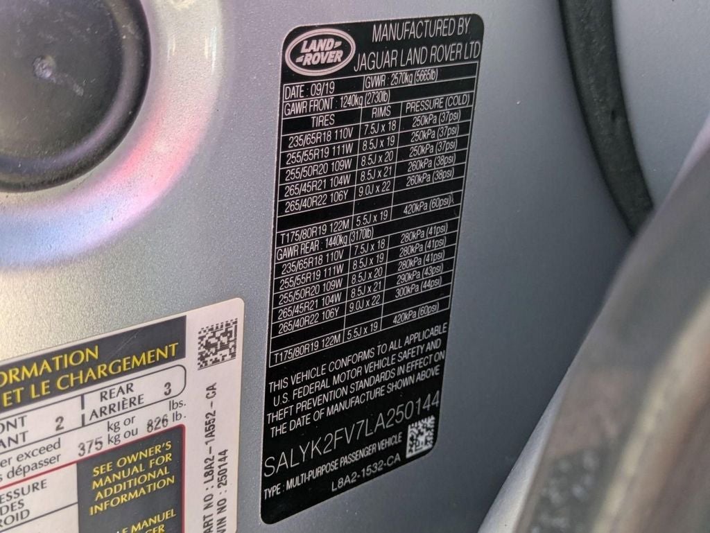 2020 Land Rover Range Rover Velar R-Dynamic S