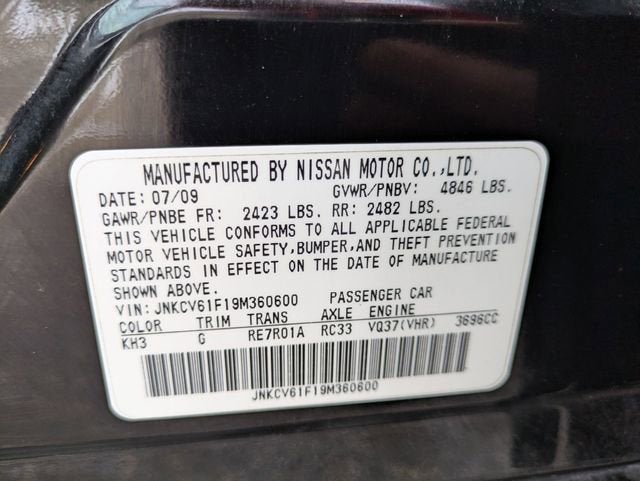 2009 INFINITI G37x x