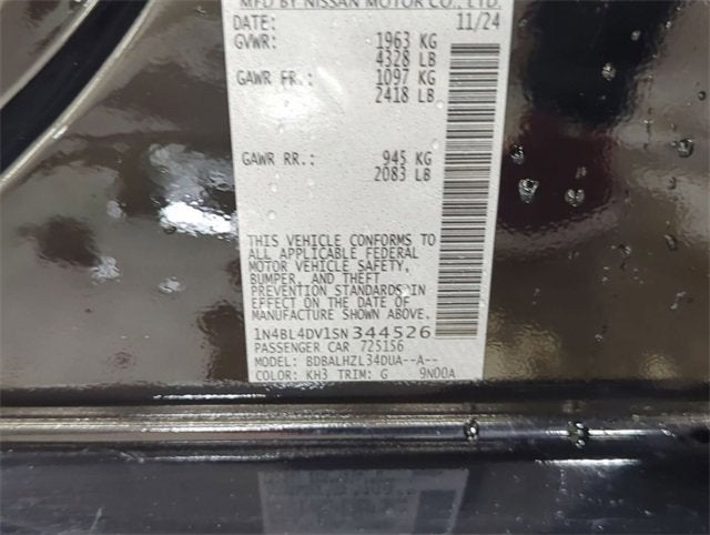 2025 Nissan Altima SV FWD