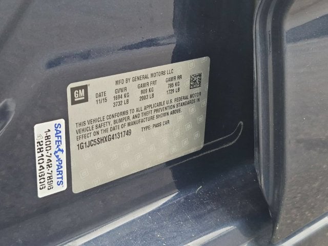 2016 Chevrolet Sonic LT