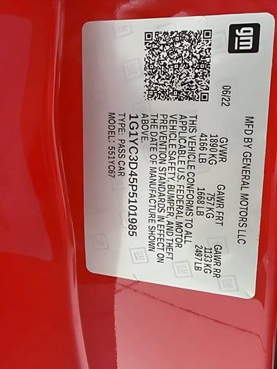 2023 Chevrolet Corvette Stingray 3LT