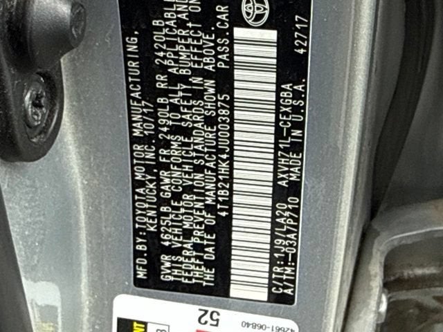 2018 Toyota Camry Hybrid XLE