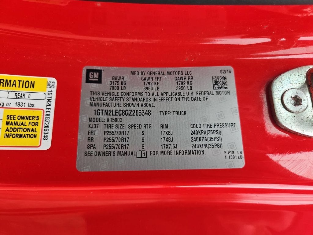 2016 GMC Sierra 1500 REG CAB 4WD 133"