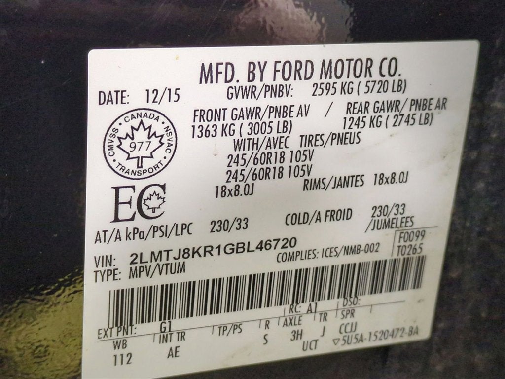 2016 Lincoln MKX Select