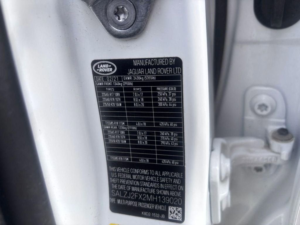 2021 Land Rover Range Rover Evoque S